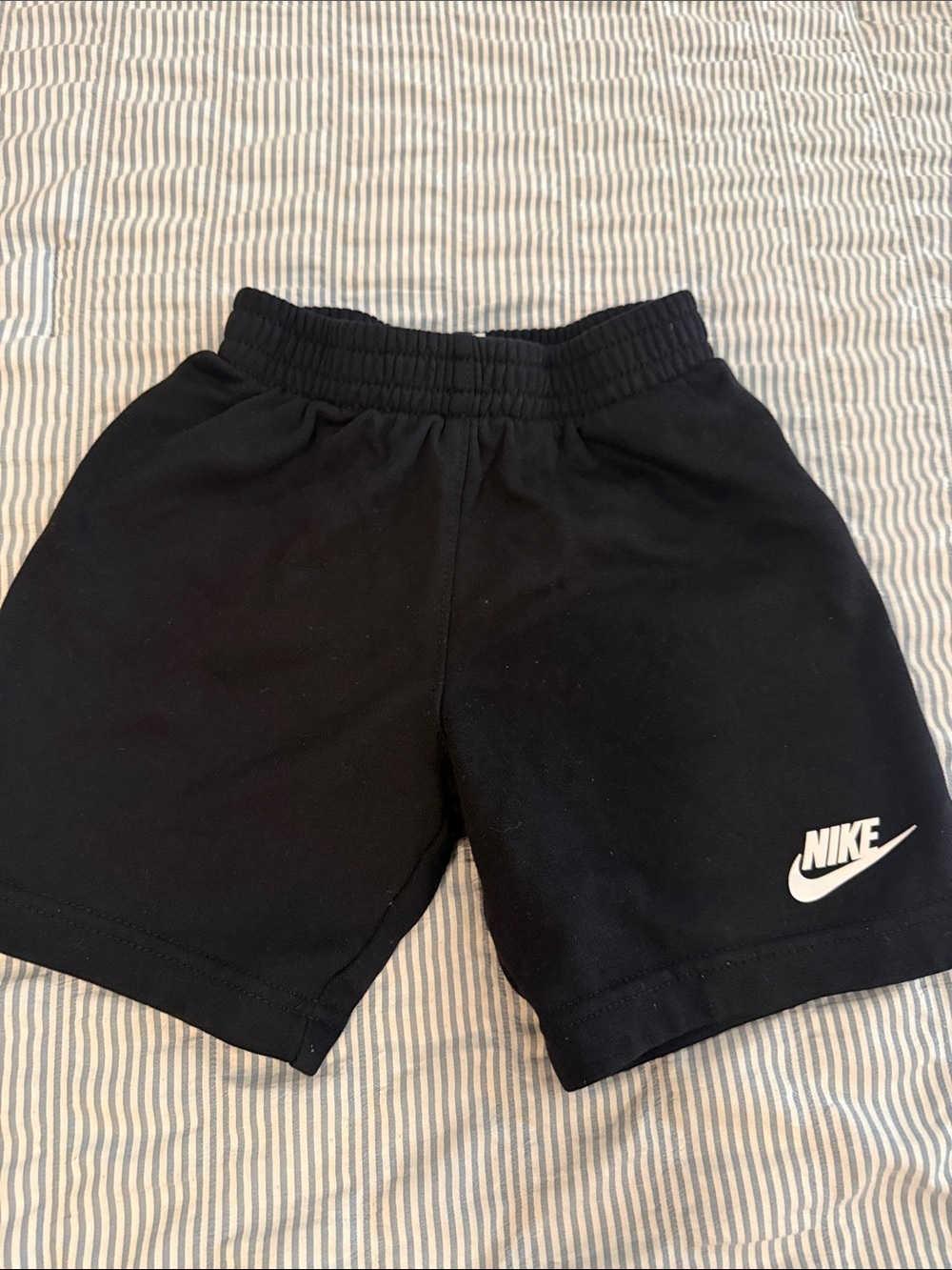 Nike Black Kids Athletic Shorts with White Logo